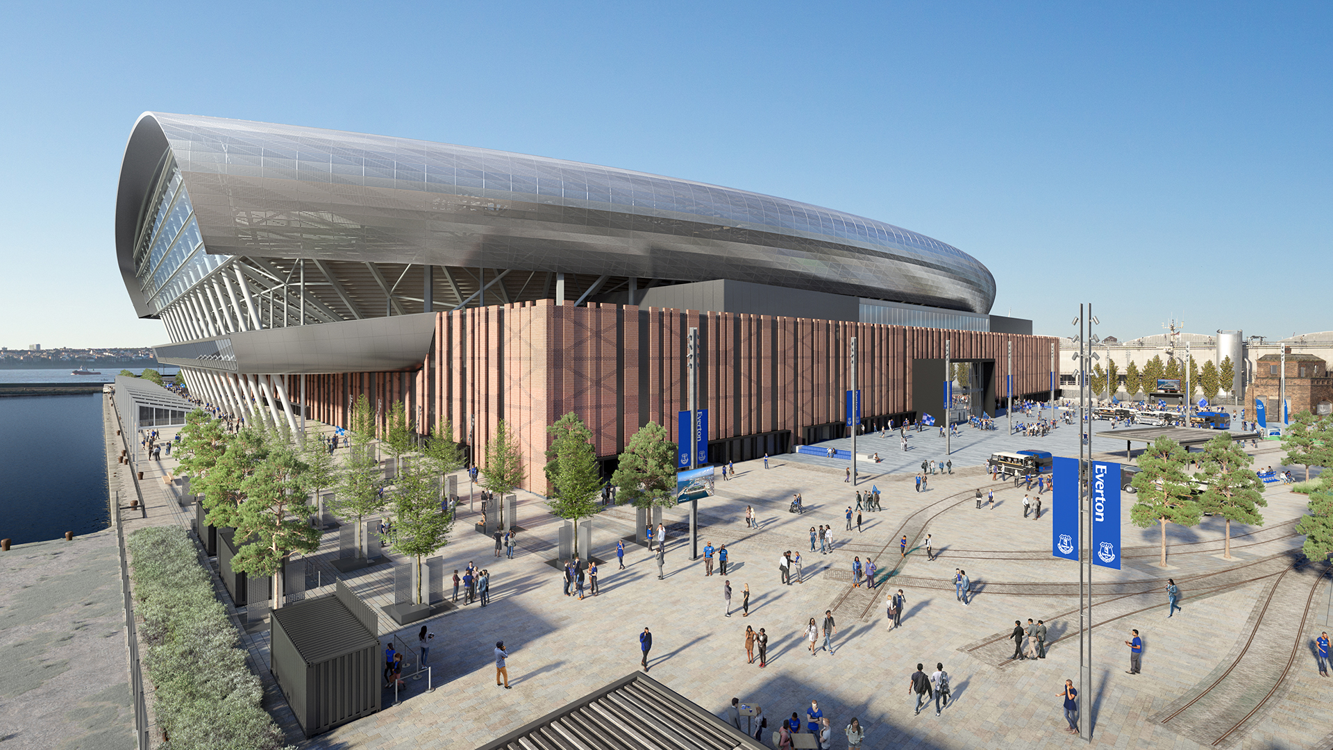 Render of the new Everton Stadium