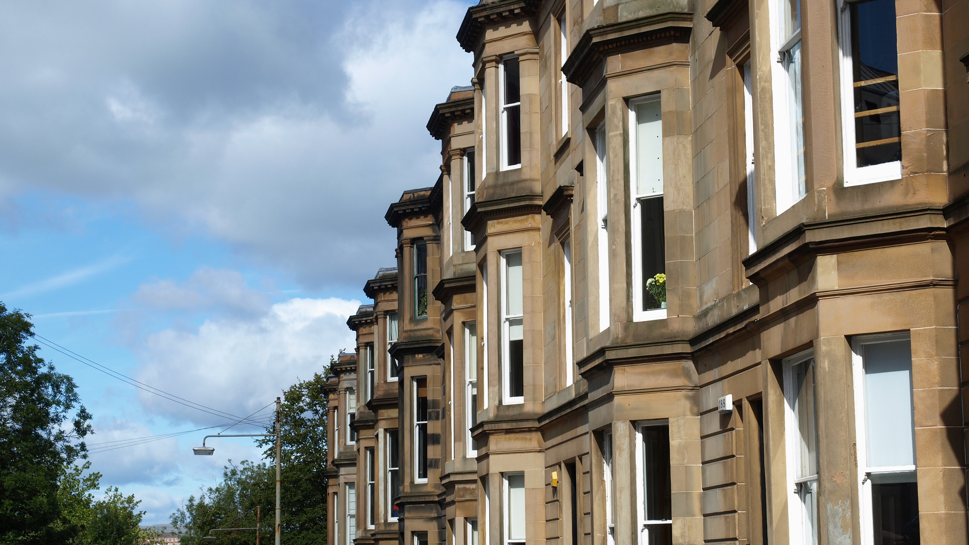 Row of Edinburgh terraced houses