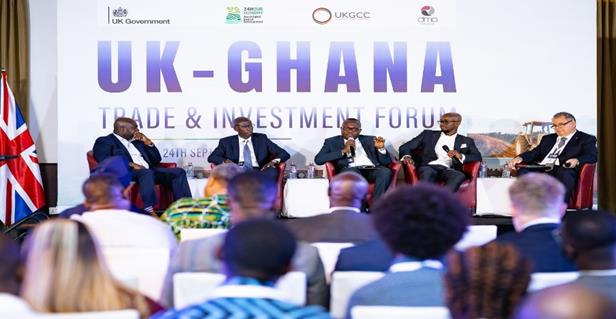 Panel talking at the conference at the RICS in Ghana - Cross professional collaboration event