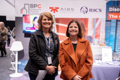 Representatives from RICS, Building and Plumbing Commission, and the Australian Institute of Building Surveyors at the Melbourne Careers Expo