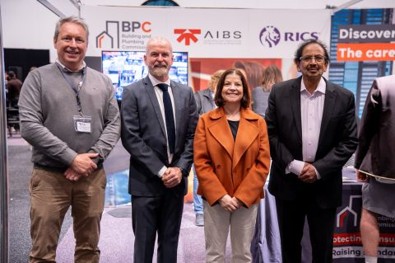 Representatives from RICS, Building and Plumbing Commission, and the Australian Institute of Building Surveyors at the Melbourne Careers Expo