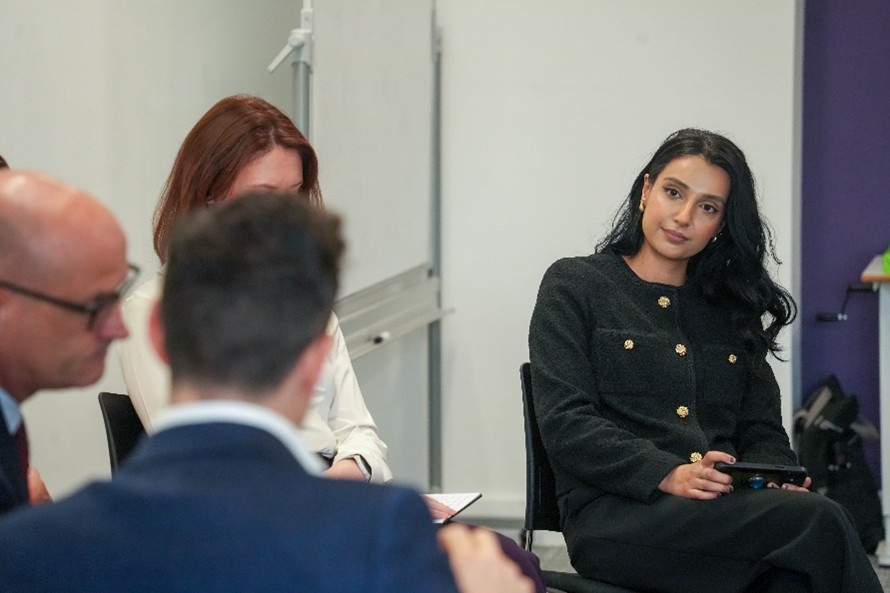 Kuli Bajwa sat down listening to the panelists