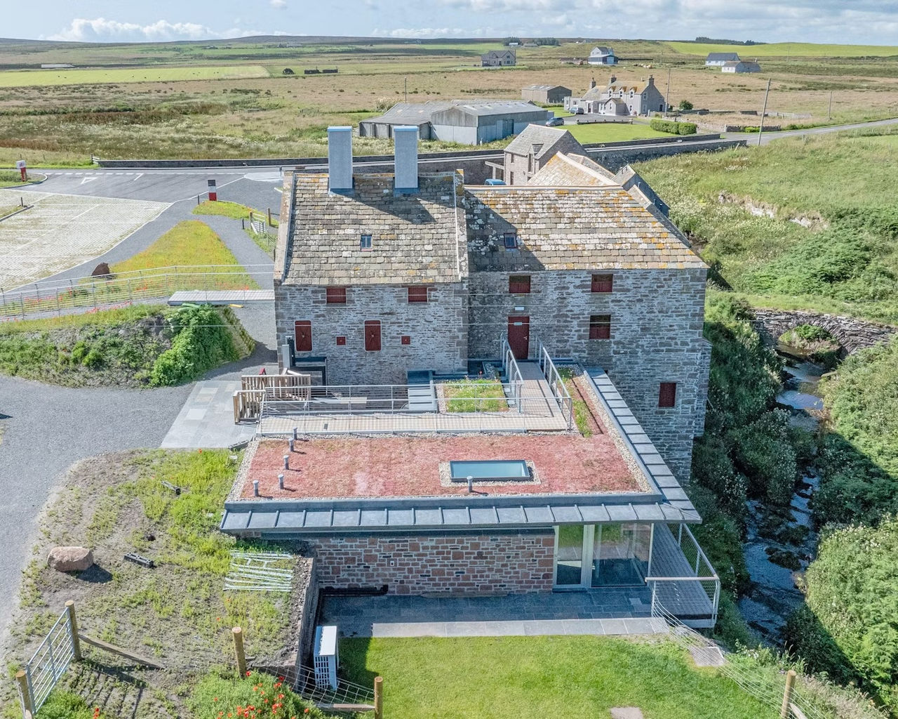 Aerial view of John O'Groats Mill