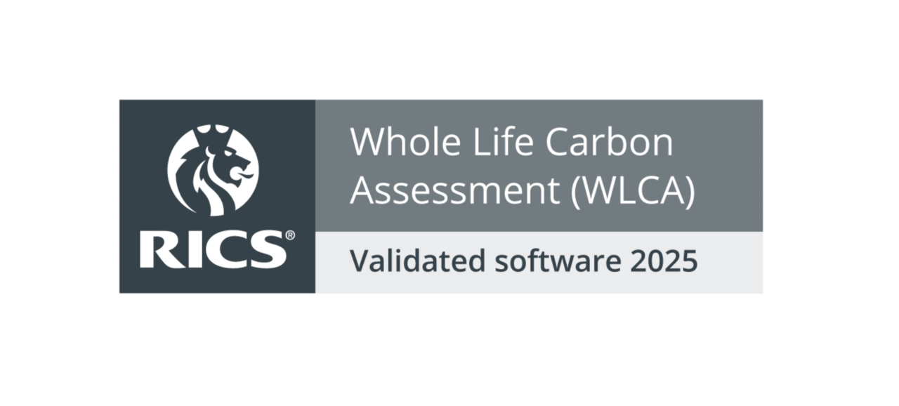 Whole life carbon assessment validated software logo