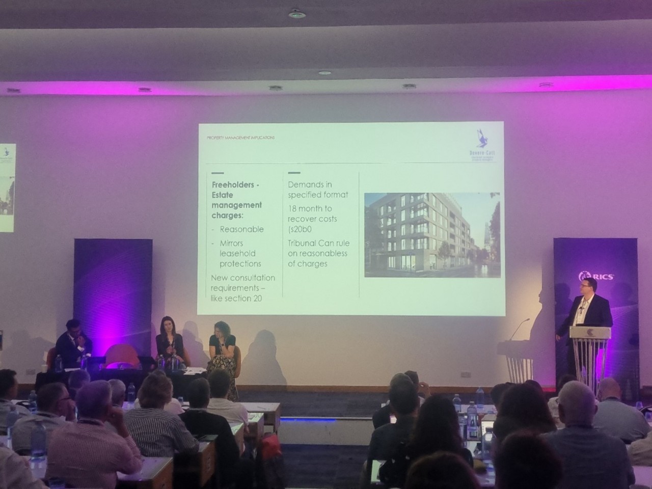 UK & Ireland Residential Property Conference 2024 conference hall with speaker