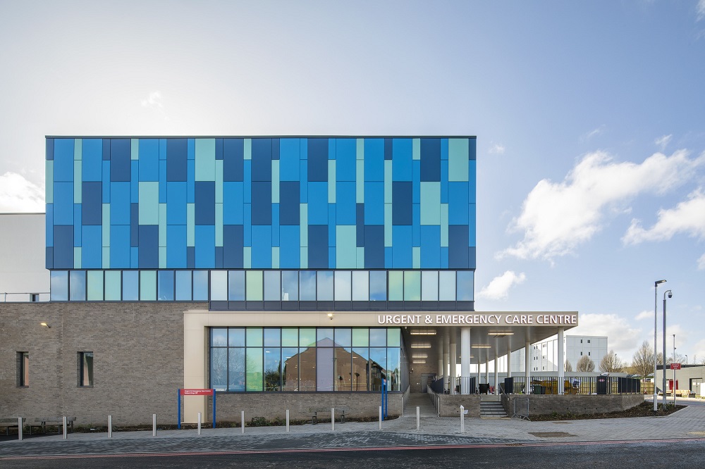 A photo taken from in front of Walsall Manor Hospital Urgent Care Unit